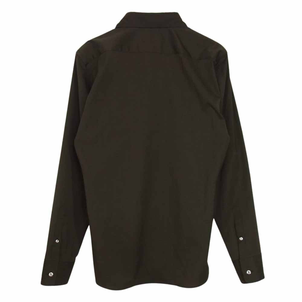 junhashimoto ジュンハシモト 1062122001 WOOL HORIZONTAL SHIRTS ウール ホリゾンタルカラー 長袖シャツ カーキ系 3【新古品】【未使用】【中古】