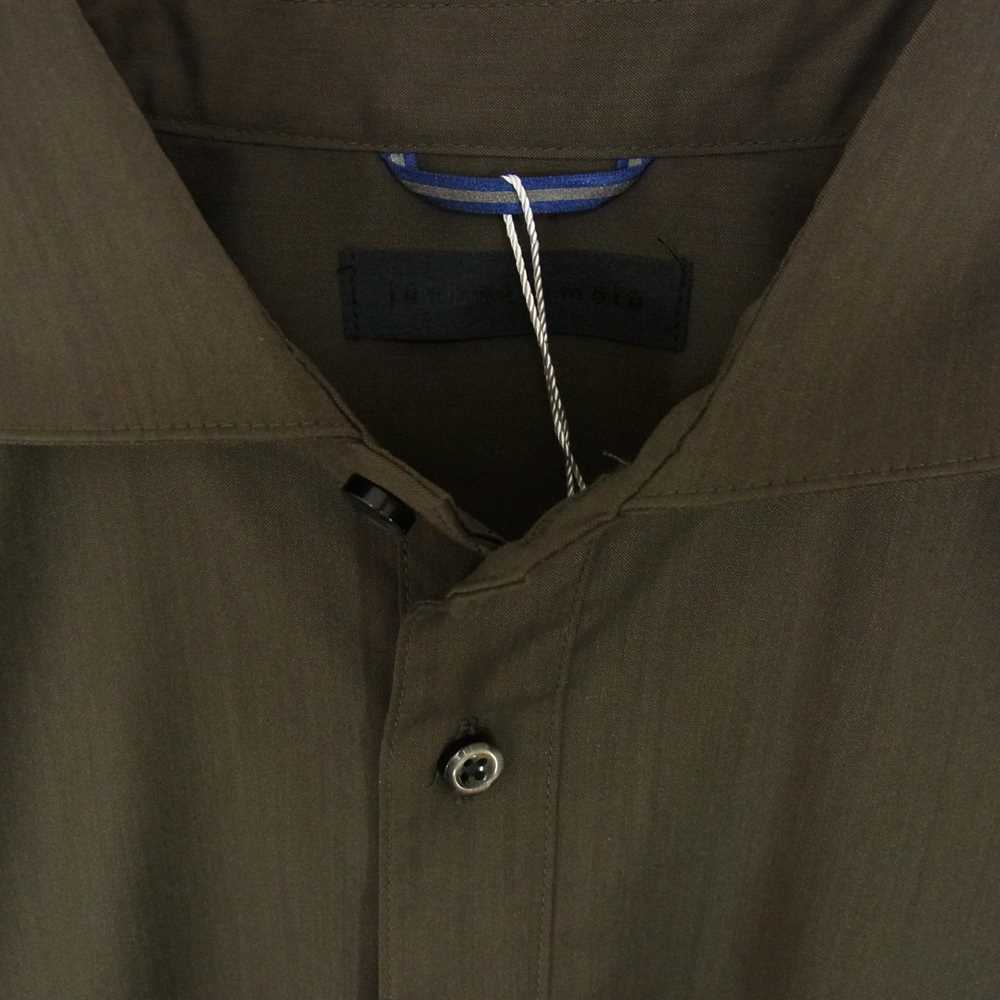junhashimoto ジュンハシモト 1062122001 WOOL HORIZONTAL SHIRTS ウール ホリゾンタルカラー 長袖シャツ カーキ系 3【新古品】【未使用】【中古】