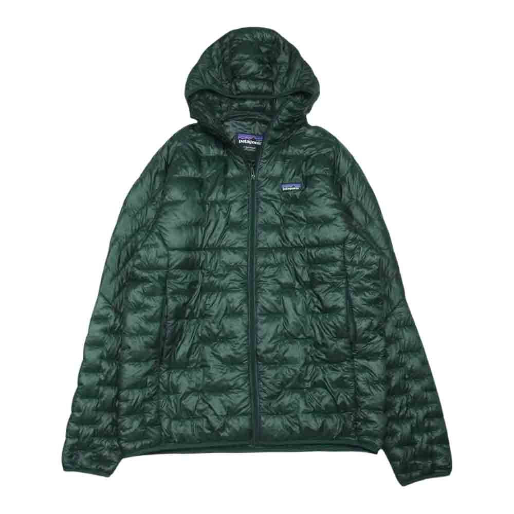 patagonia パタゴニア 18AW 84030 18年製 Micro Puff Hoody メンズ マイクロ パフ フーディ 中綿 ジャケット ダークグリーン系 L【中古】