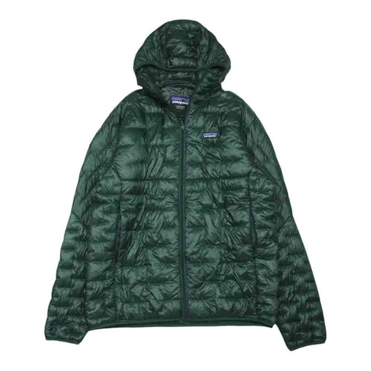 patagonia パタゴニア 18AW 84030 18年製 Micro Puff Hoody メンズ マイクロ パフ フーディ 中綿 ジャケット ダークグリーン系 L【中古】