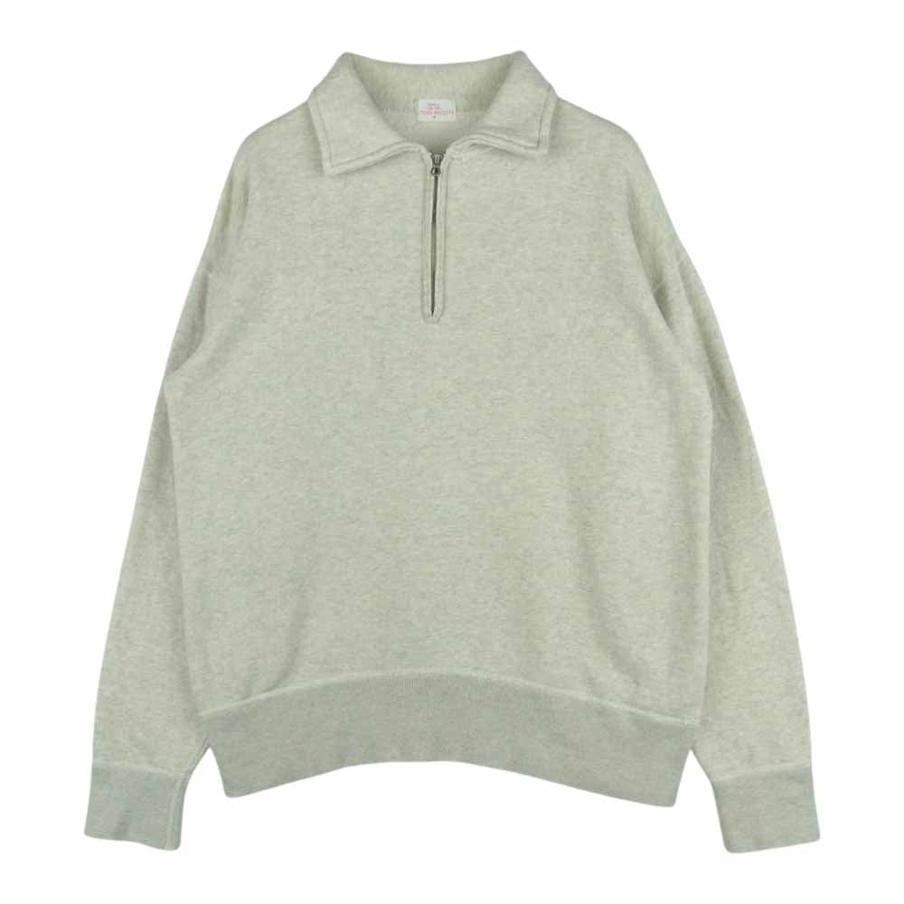 BUTCHER PRODUCTS ブッチャープロダクツ ハーフジップ 襟付き スウェット グレイッシュベージュ系 S 36-38【美品】【中古】