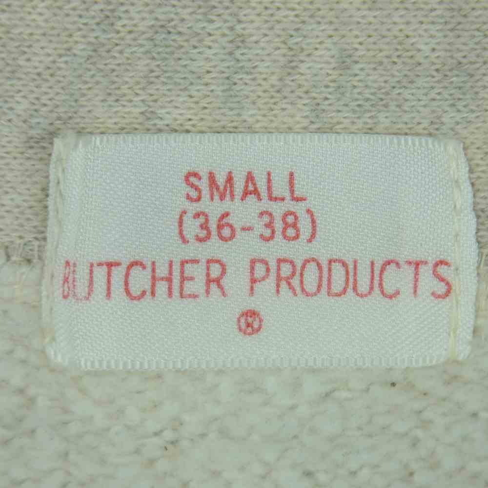 BUTCHER PRODUCTS ブッチャープロダクツ ハーフジップ 襟付き スウェット グレイッシュベージュ系 S 36-38【美品】【中古】
