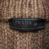 PRADA プラダ 0000ET-C1006-00002 ウール アルパカ ケーブル ニット カーディガン ブラウン系 44【中古】