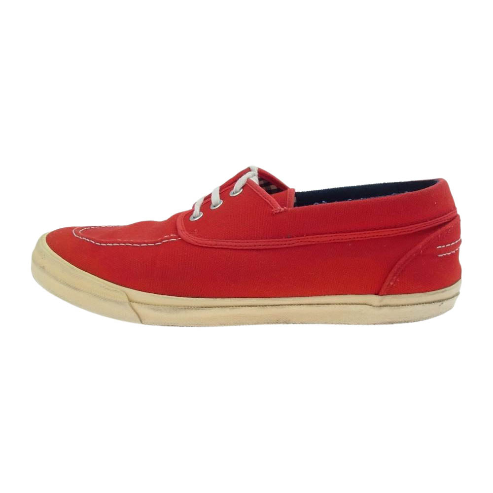 JUNYA WATANABE COMME des GARCONS MAN ジュンヤワタナベコムデギャルソンマン WK-K104-051-2-4 ギンガムチェック インソール キャンバス ローカット スニーカー レッド系【中古】