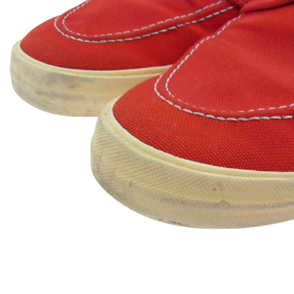 JUNYA WATANABE COMME des GARCONS MAN ジュンヤワタナベコムデギャルソンマン WK-K104-051-2-4 ギンガムチェック インソール キャンバス ローカット スニーカー レッド系【中古】