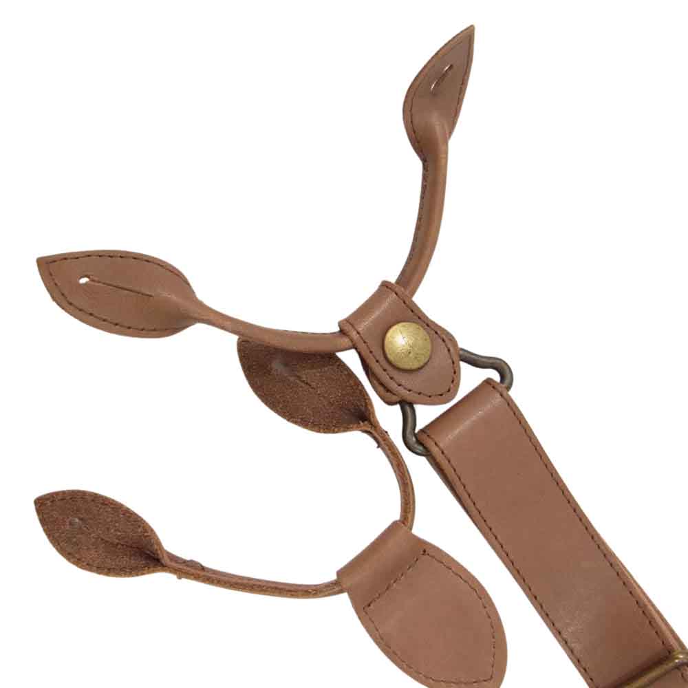 JUNYA WATANABE COMME des GARCONS MAN ジュンヤワタナベコムデギャルソンマン WJ-K301 ステアスムース レザー サスペンダー ブラウン系【中古】