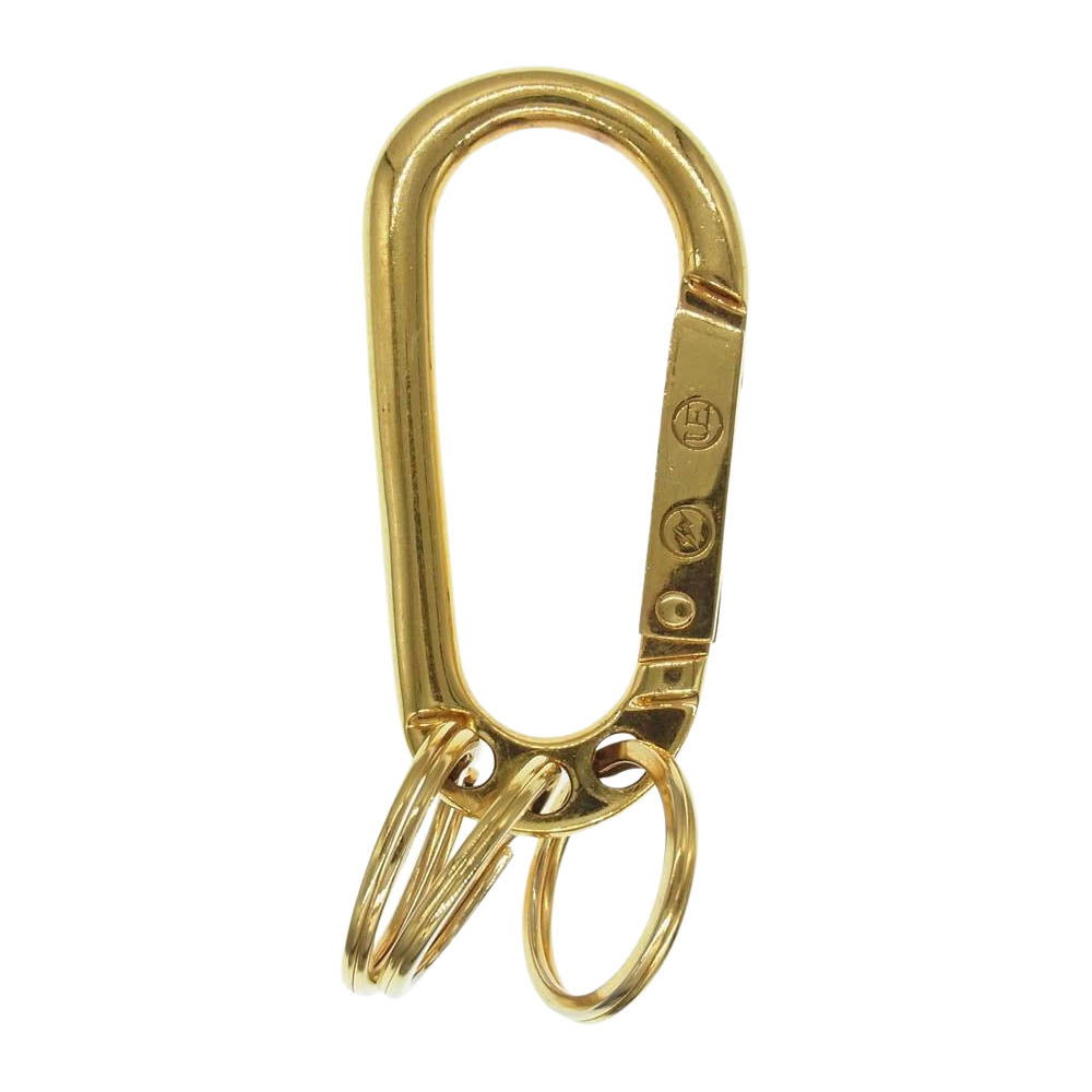 uniform experiment ユニフォームエクスペリメント FRAGMENT DESIGN ZIRCONIA CARABINER フラグメント カラーストーン ジュエリー カラビナ ゴールド系【中古】
