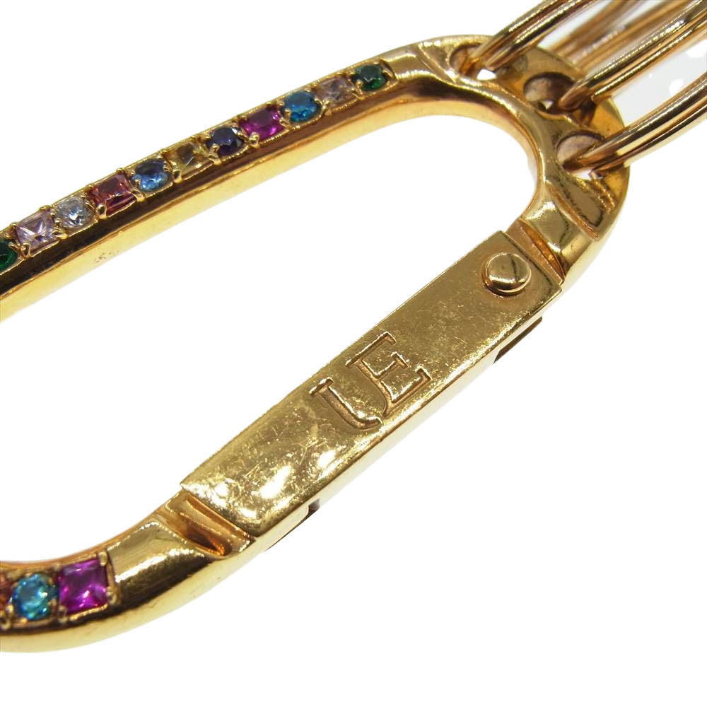 uniform experiment ユニフォームエクスペリメント FRAGMENT DESIGN ZIRCONIA CARABINER フラグメント カラーストーン ジュエリー カラビナ ゴールド系【中古】