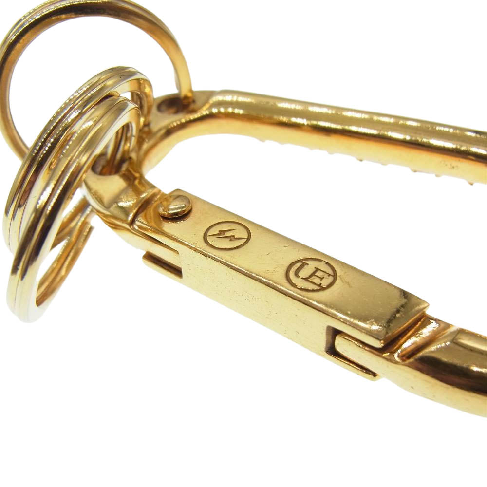 uniform experiment ユニフォームエクスペリメント FRAGMENT DESIGN ZIRCONIA CARABINER フラグメント カラーストーン ジュエリー カラビナ ゴールド系【中古】