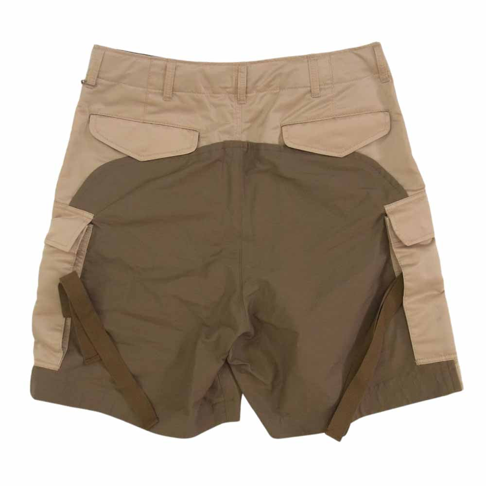 Sacai サカイ 22-02711M Nylon Twill Mix Shorts ベルテッド カーゴ ショーツ カーキ系 4【新古品】【未使用】【中古】