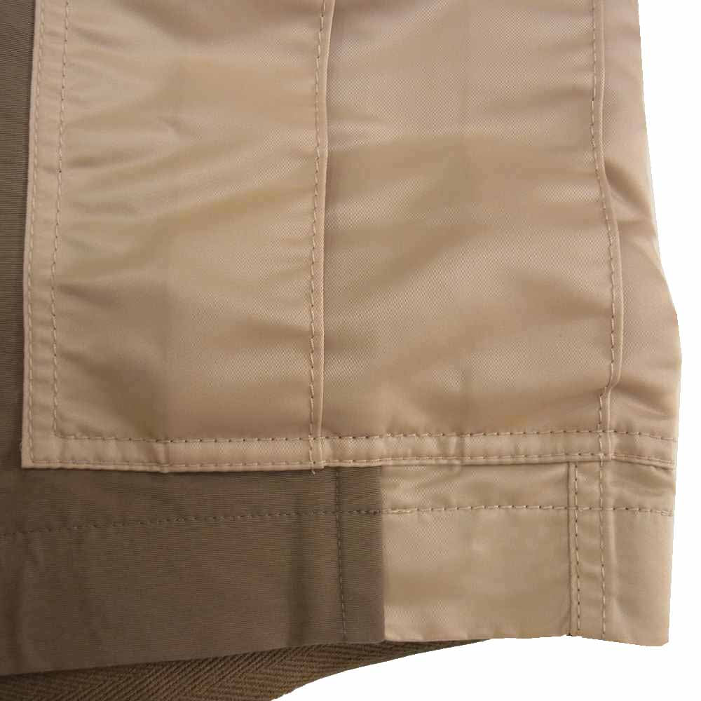 Sacai サカイ 22-02711M Nylon Twill Mix Shorts ベルテッド カーゴ ショーツ カーキ系 4【新古品】【未使用】【中古】