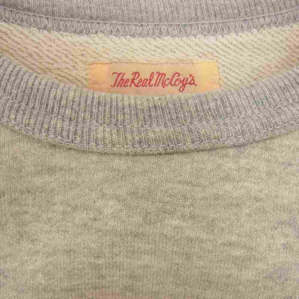 The REAL McCOY'S ザリアルマッコイズ MC18114 JOE McCOY ジョーマッコイ BALL PALK ボールパーク 12oz. CREWNECK SWEATSHIRT クルーネック ラグラン スウェット グレー系 M【中古】