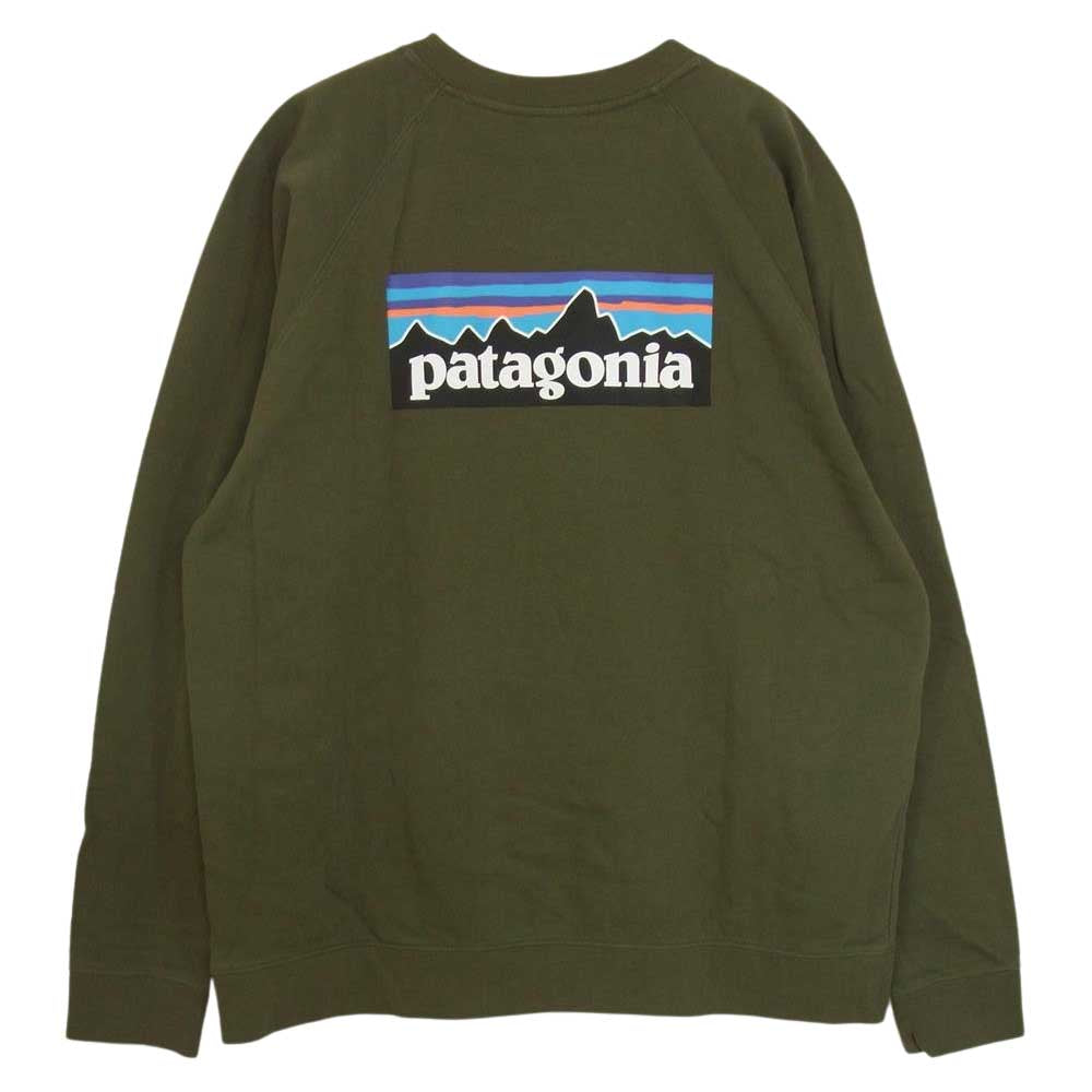 patagonia パタゴニア 20AW 39603 P-6 Logo Organic Crew Sweatshirt ロゴ オーガニック クルー スウェットシャツ カーキ系 XL【中古】