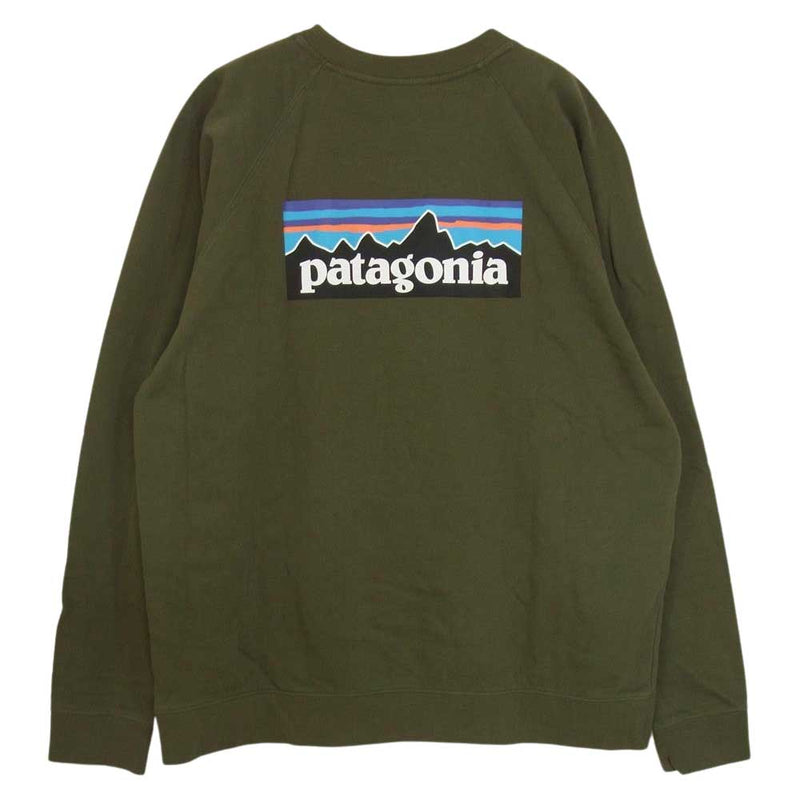 patagonia パタゴニア 20AW 39603 P-6 Logo Organic Crew Sweatshirt ロゴ オーガニック クルー スウェットシャツ カーキ系 XL【中古】
