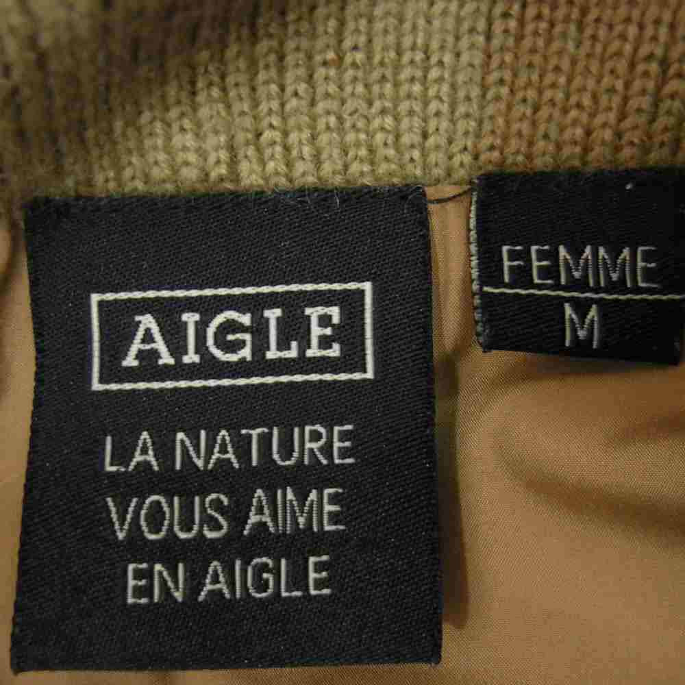 AIGLE エーグル ダウン ファー コート ブラウン系 M【中古】