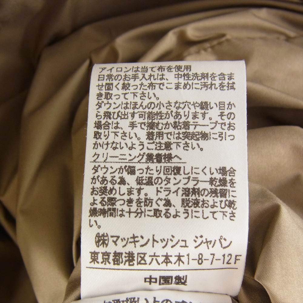 トラディショナルウェザーウェア AVON マッキントッシュジャパンタグ 18AW L182APDCO0135AI フード付き ダウンコート ベージュ系 32【中古】