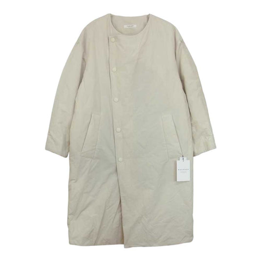 MACPHEE マカフィー ダウン ノーカラーコート オフホワイト系 36【中古】