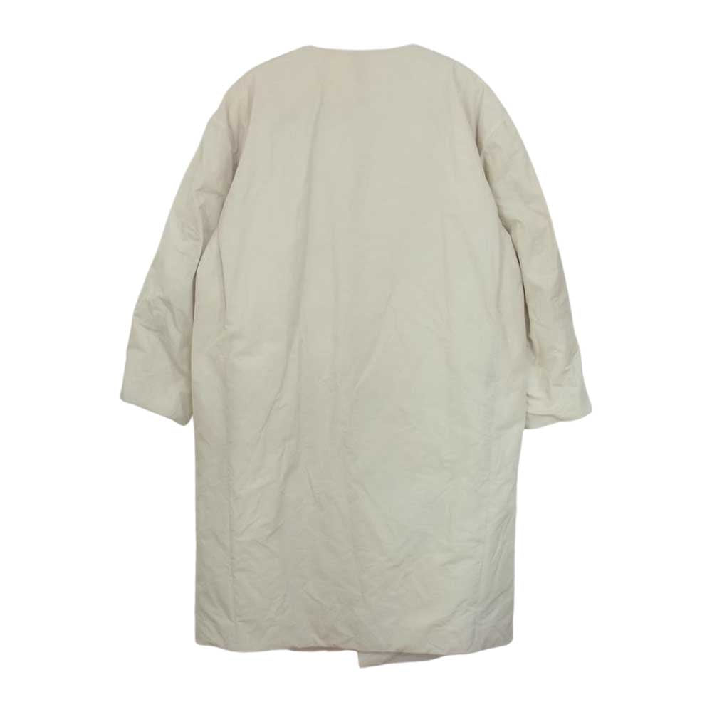 MACPHEE マカフィー ダウン ノーカラーコート オフホワイト系 36【中古】