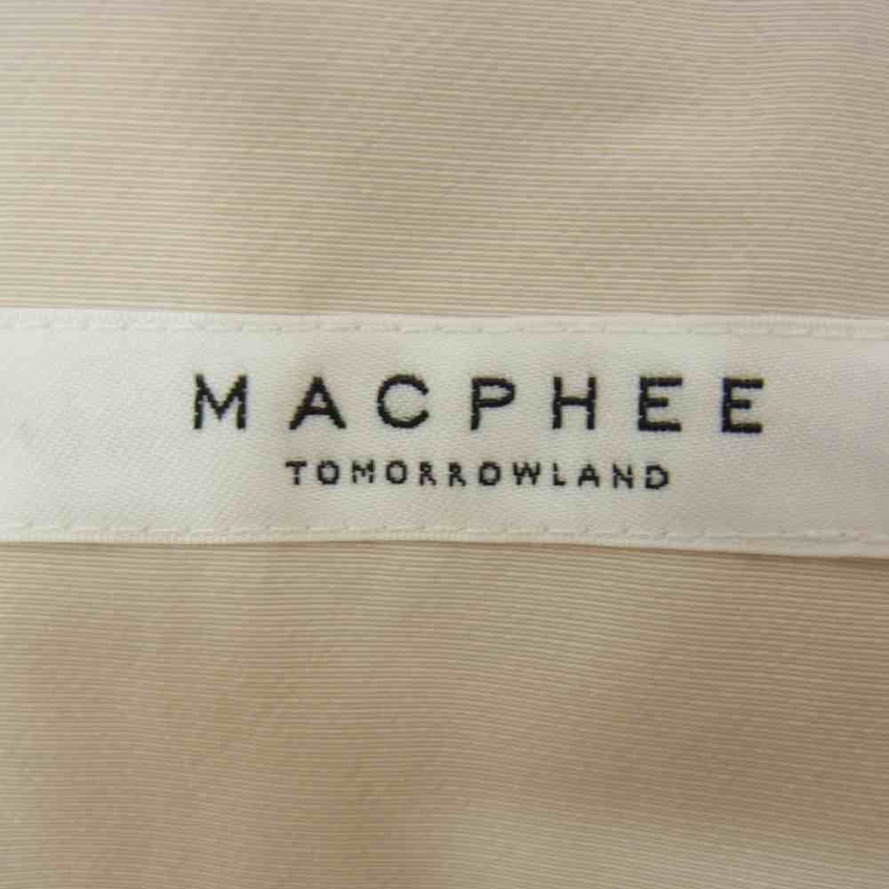 MACPHEE マカフィー ダウン ノーカラーコート オフホワイト系 36【中古】