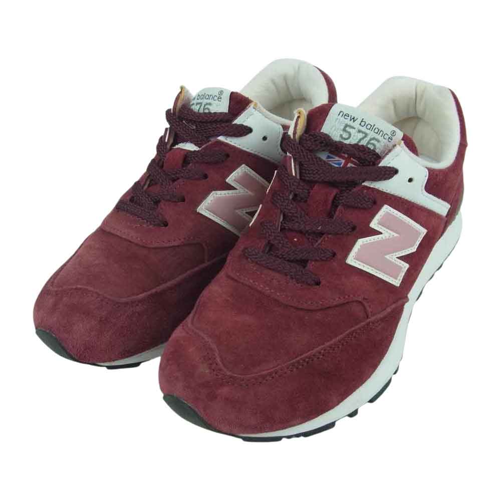 NEW BALANCE ニューバランス W576PMP スエード スニーカー イングランド製 ワインレッド系 USA7B【中古】