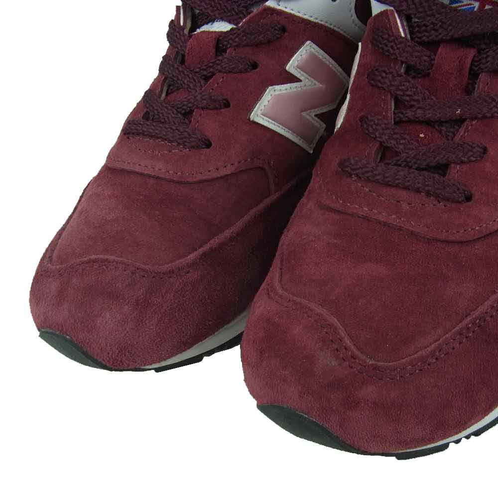 NEW BALANCE ニューバランス W576PMP スエード スニーカー イングランド製 ワインレッド系 USA7B【中古】