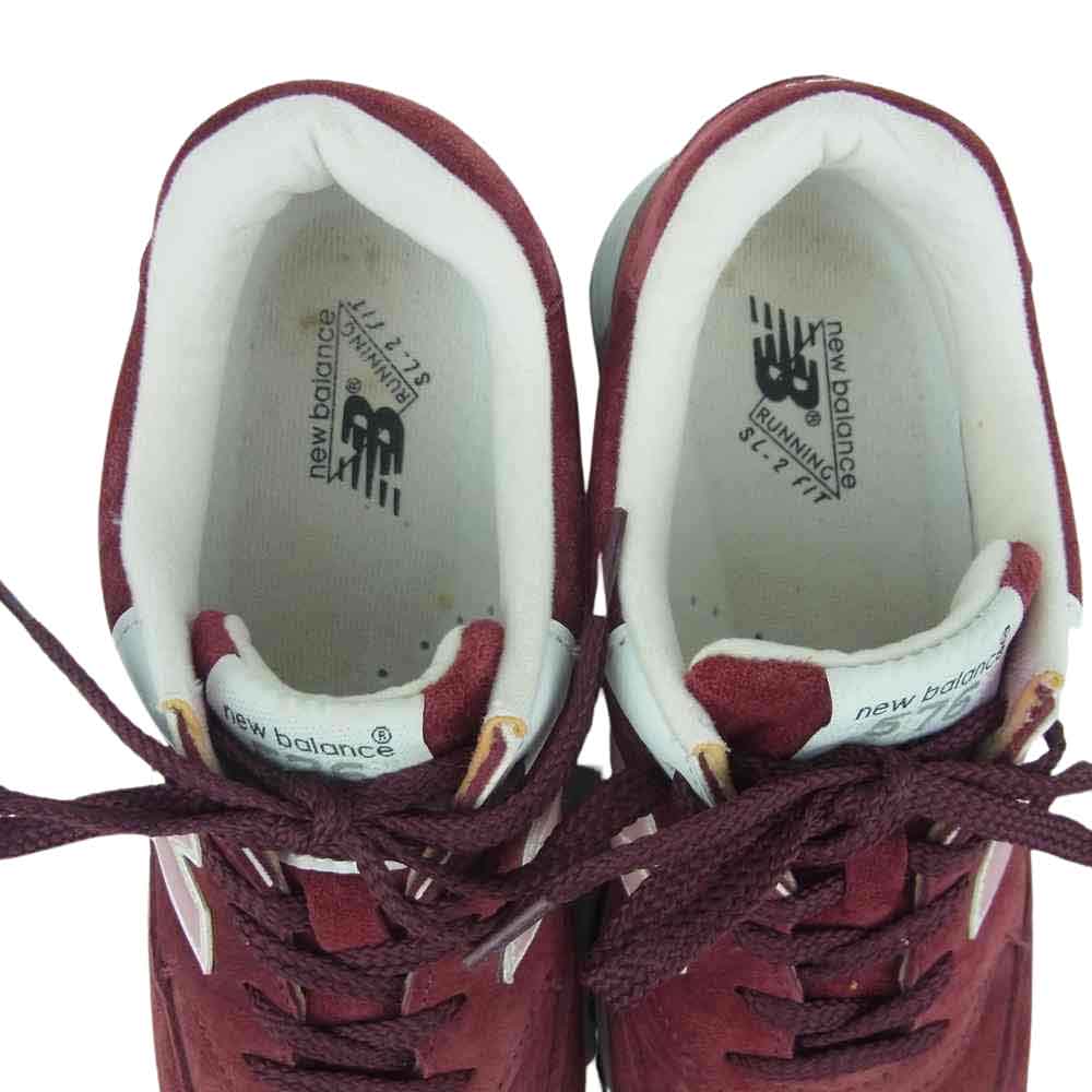 NEW BALANCE ニューバランス W576PMP スエード スニーカー イングランド製 ワインレッド系 USA7B【中古】