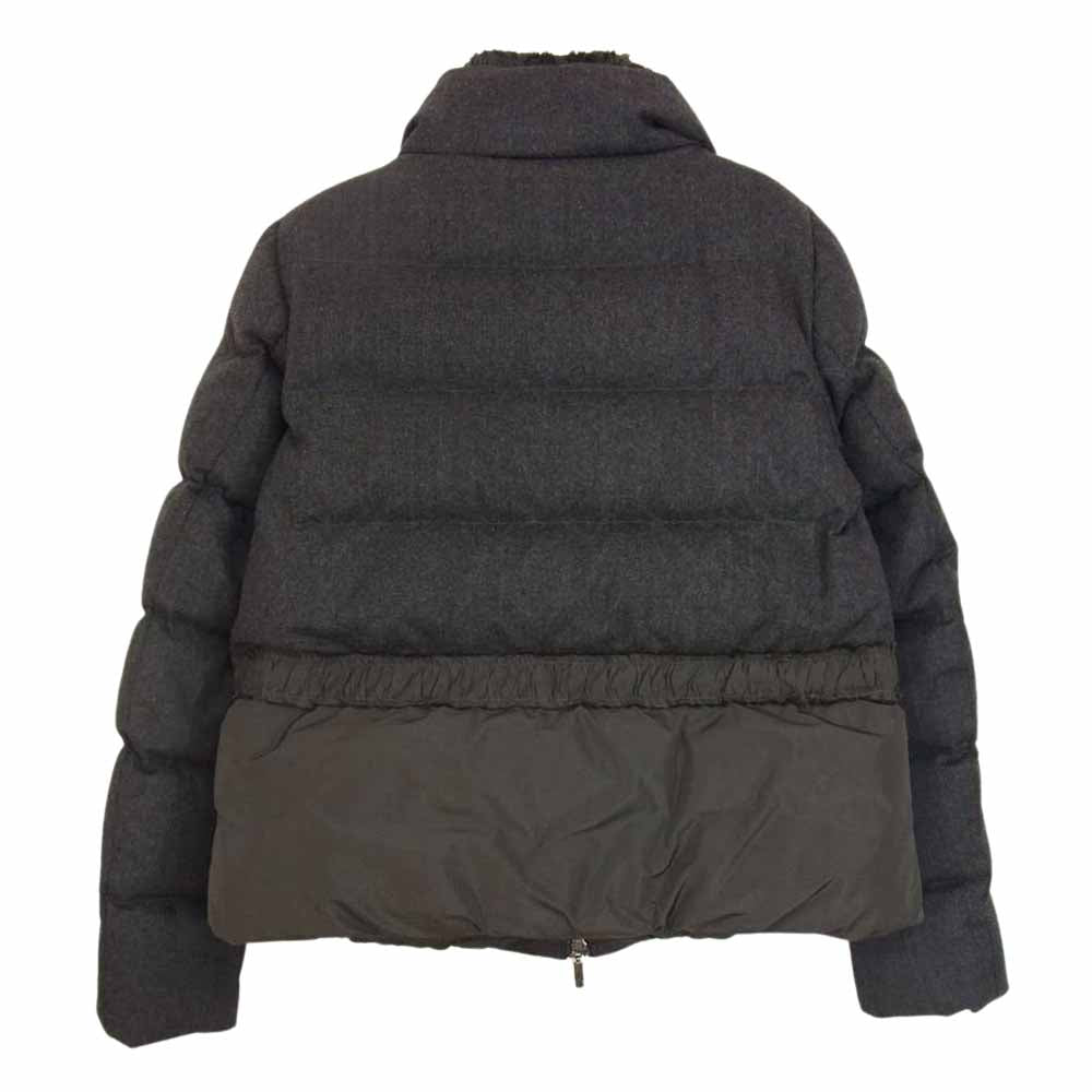 MONCLER モンクレール 国内正規品 320934592480 ARGENTEE アルジェンティ ウール 切替 ハイネック ダウンジャケット グレー系 O【中古】