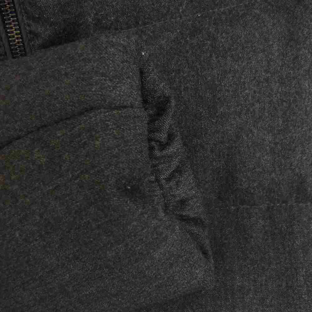 MONCLER モンクレール 国内正規品 320934592480 ARGENTEE アルジェンティ ウール 切替 ハイネック ダウンジャケット グレー系 O【中古】