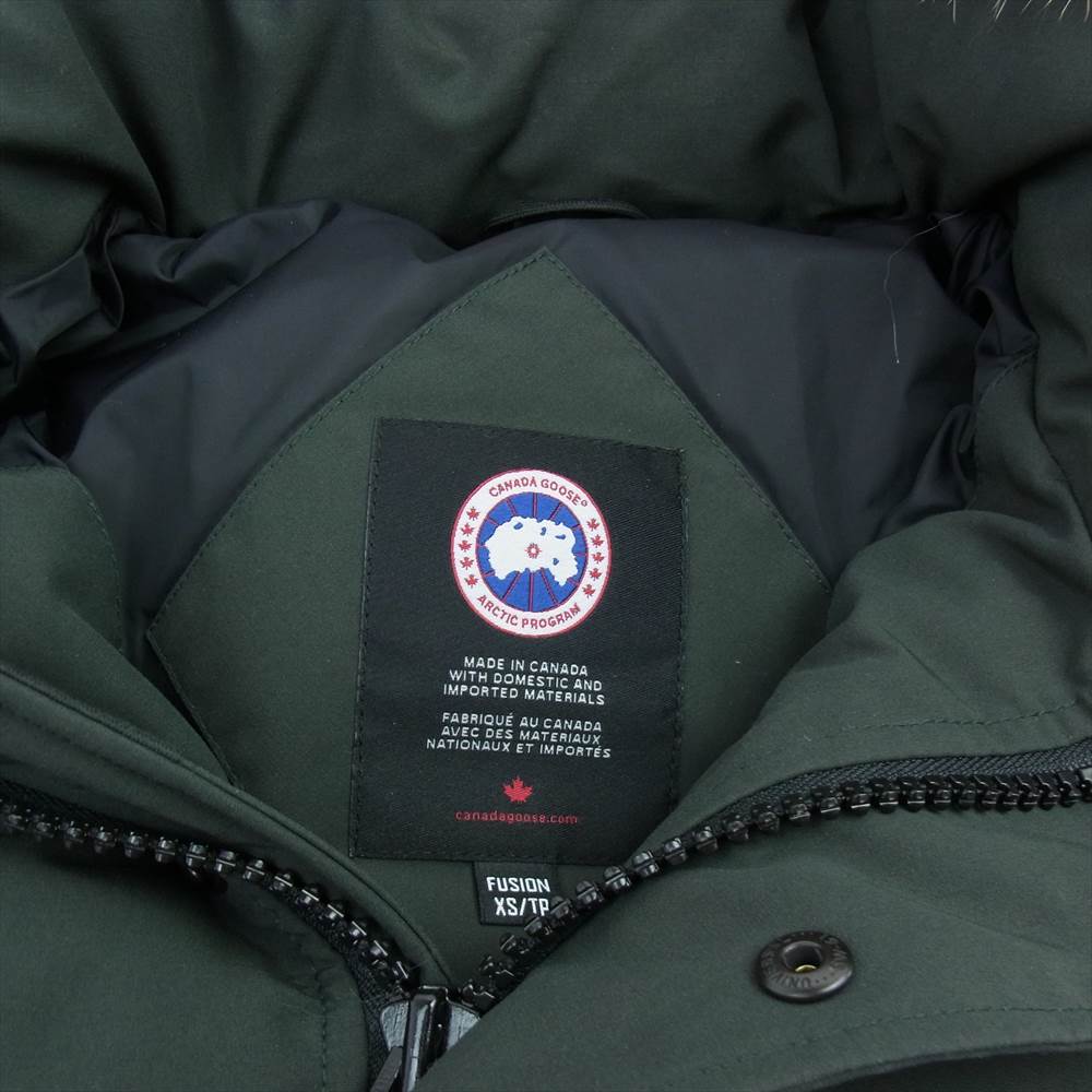 CANADA GOOSE カナダグース 3808MA WYNDHAM PARKA FUSION FIT ウィンダム パーカ フュージョン フィット ダウンジャケット カーキ系 XS【中古】