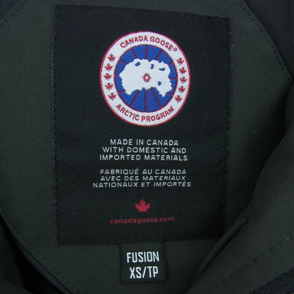 CANADA GOOSE カナダグース 3808MA WYNDHAM PARKA FUSION FIT ウィンダム パーカ フュージョン フィット ダウンジャケット カーキ系 XS【中古】