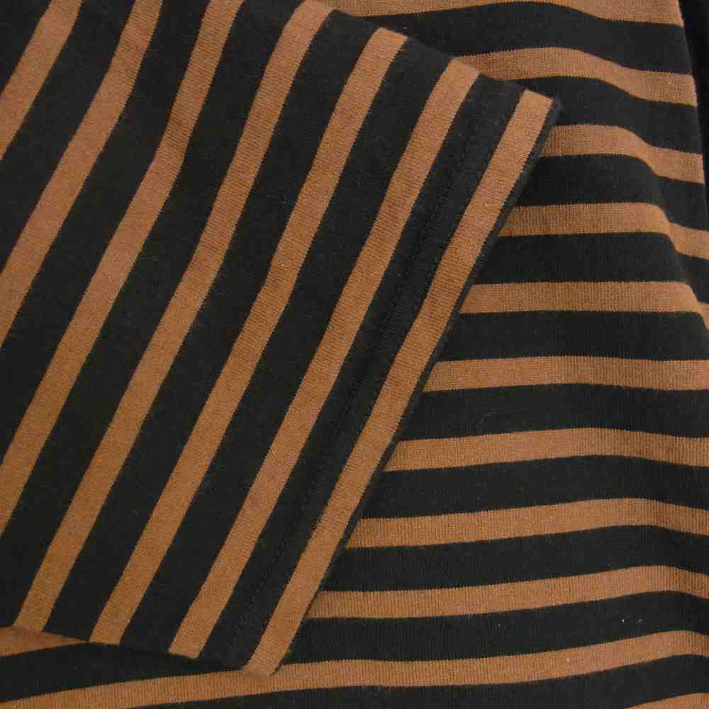 marka マーカ 22SS M22A-04CS01C BASQUE SHIRT ORGANIC COTTON PANEL BORDER オーガニックコットン ボーダー バスクシャツ カットソー ブラック系 1【中古】