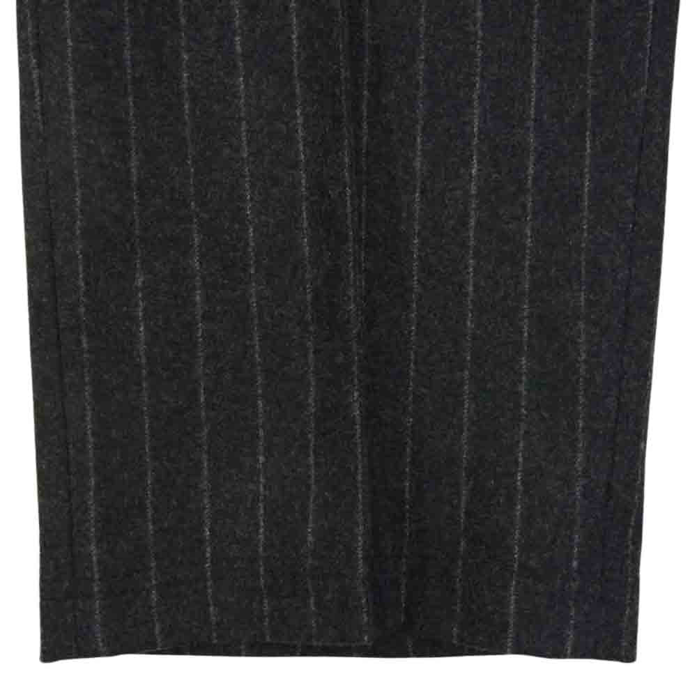 MAISON MARGIELA メゾンマルジェラ 10ライン 20AW S50KA0532 Wool Flannel Stripe Pants 4ステッチ ウールフランネル ストライプ イージー パンツ グレー系 46【新古品】【未使用】【中古】