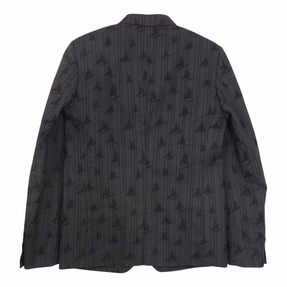 MARNI マルニ GUMU0022U0 ストライプ ジャガード 2B テーラードジャケット グレー系 46【極上美品】【中古】