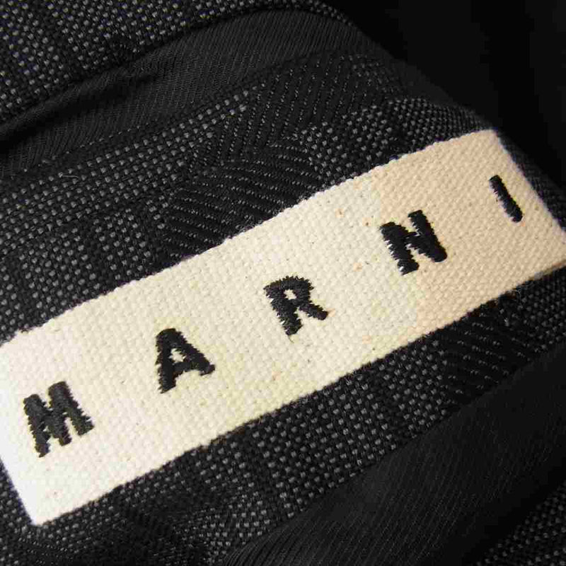 MARNI マルニ GUMU0022U0 ストライプ ジャガード 2B テーラードジャケット グレー系 46【極上美品】【中古】