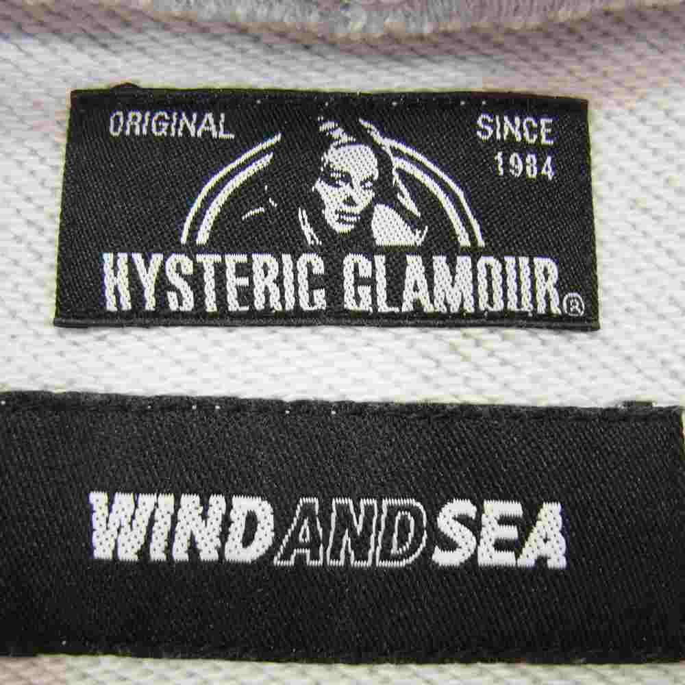 HYSTERIC GLAMOUR ヒステリックグラマー WIND AND SEA ウィンダンシー WDS-HYS-3-06 21AW WDS HOODIE プルオーバー パーカー グレー系 L【極上美品】【中古】