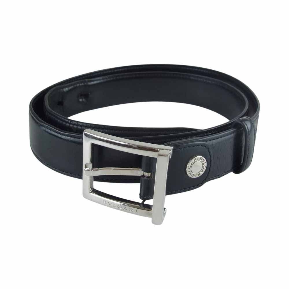 BVLGARI ブルガリ レザー ベルト ブラック系【中古】