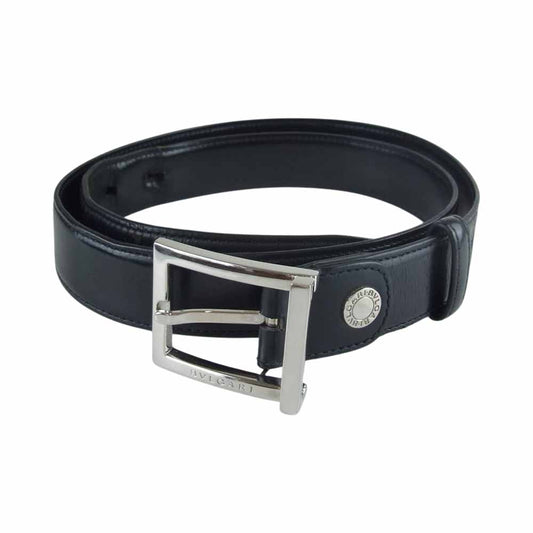 BVLGARI ブルガリ レザー ベルト ブラック系【中古】