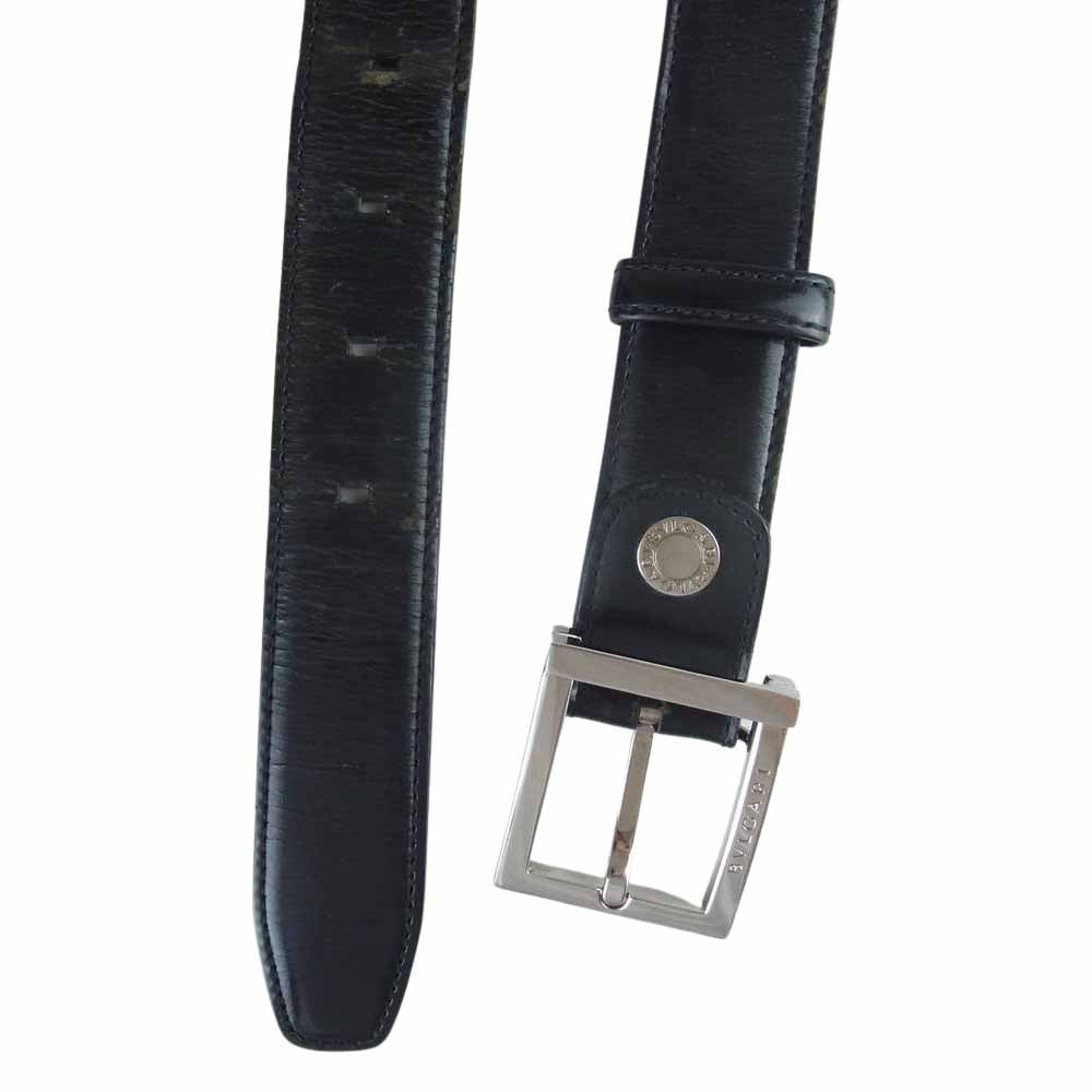 BVLGARI ブルガリ レザー ベルト ブラック系【中古】