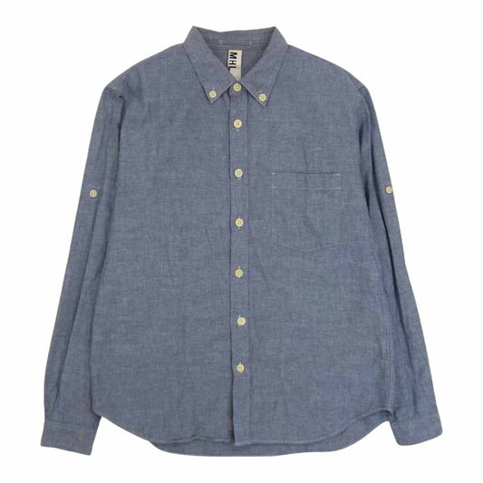 MARGARET HOWELL マーガレットハウエル シャンブレー シャツ ブルー系 M【中古】
