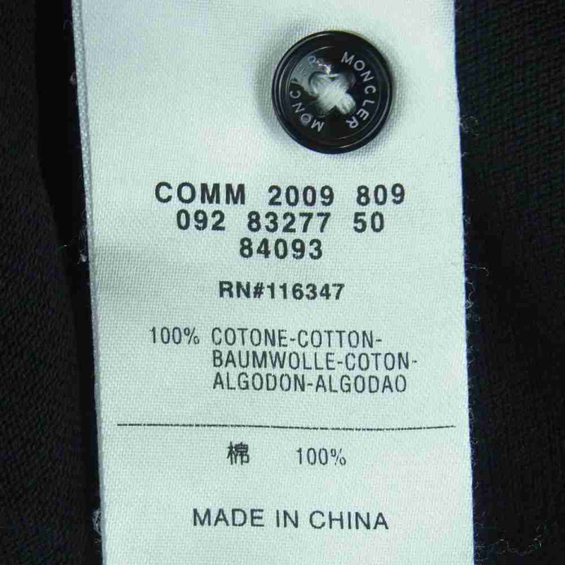 MONCLER モンクレール 84093 ワッペン 半袖 ポロシャツ コットン 中国