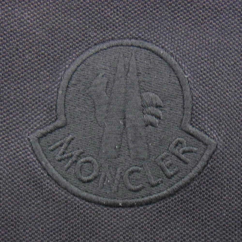 MONCLER モンクレール 84093 ワッペン 半袖 ポロシャツ コットン 中国製 ブラック系 M【中古】