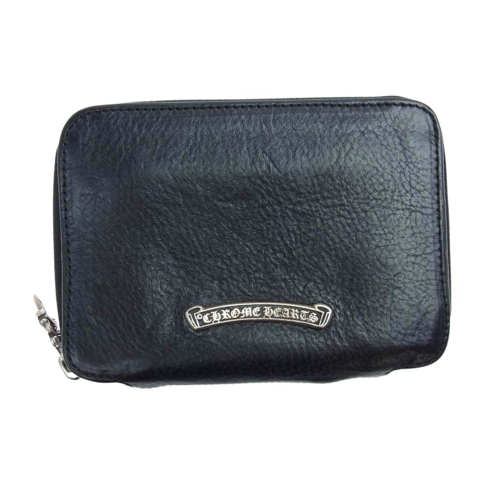 CHROME HEARTS クロムハーツ（原本有） BABY BANK ROBBER ベビー バンクローバー レザー ウォレット 財布 ブラック系【中古】