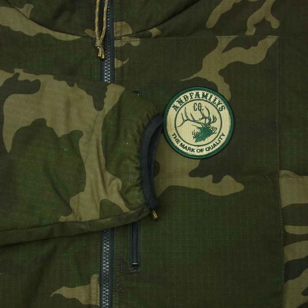 アンドファミリー JK1911583-CRD 迷彩 ミリタリー 中綿 ジャケット 日本製 カーキ系 S【中古】