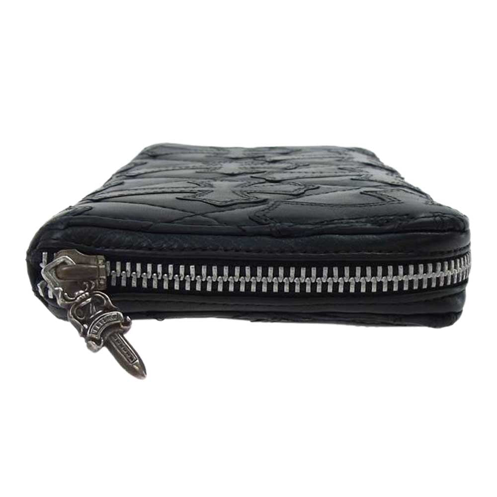 CHROME HEARTS クロムハーツ（原本無） REC F ZIP QUILTED セメタリークロス キルティング ウォレット ブラック系【中古】