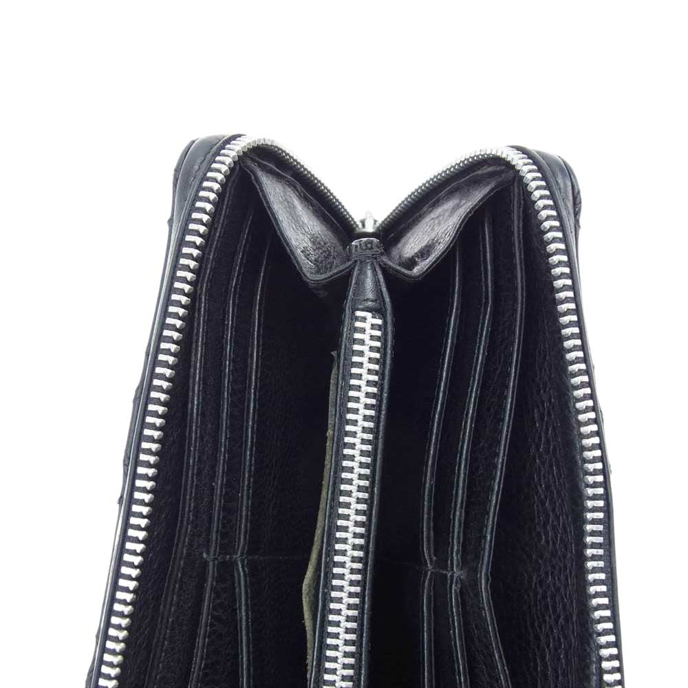 CHROME HEARTS クロムハーツ（原本無） REC F ZIP QUILTED セメタリークロス キルティング ウォレット ブラック系【中古】