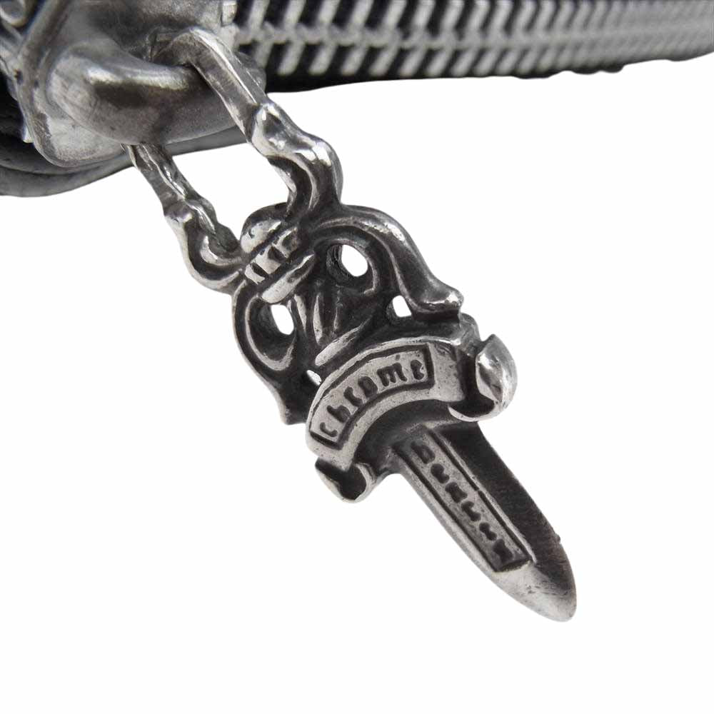 CHROME HEARTS クロムハーツ（原本無） REC F ZIP QUILTED セメタリークロス キルティング ウォレット ブラック系【中古】