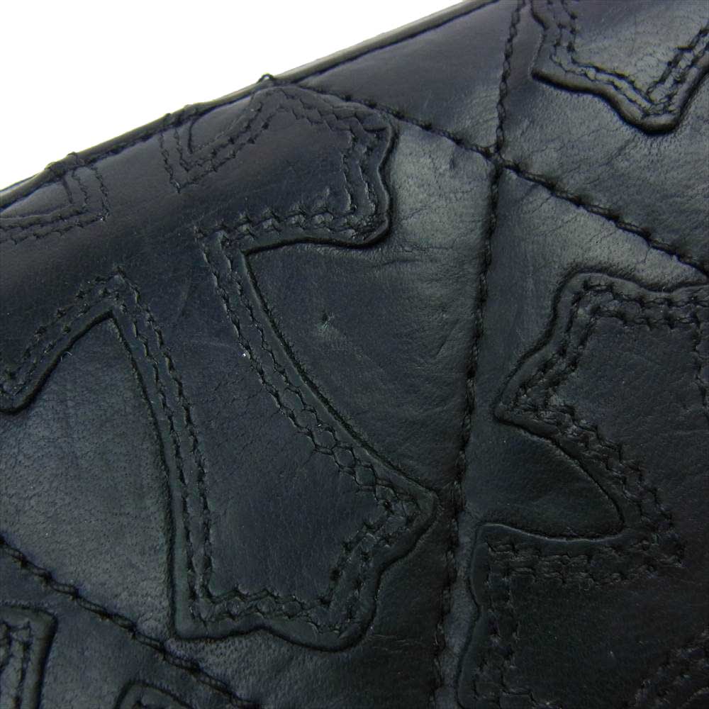 CHROME HEARTS クロムハーツ（原本無） REC F ZIP QUILTED セメタリークロス キルティング ウォレット ブラック系【中古】