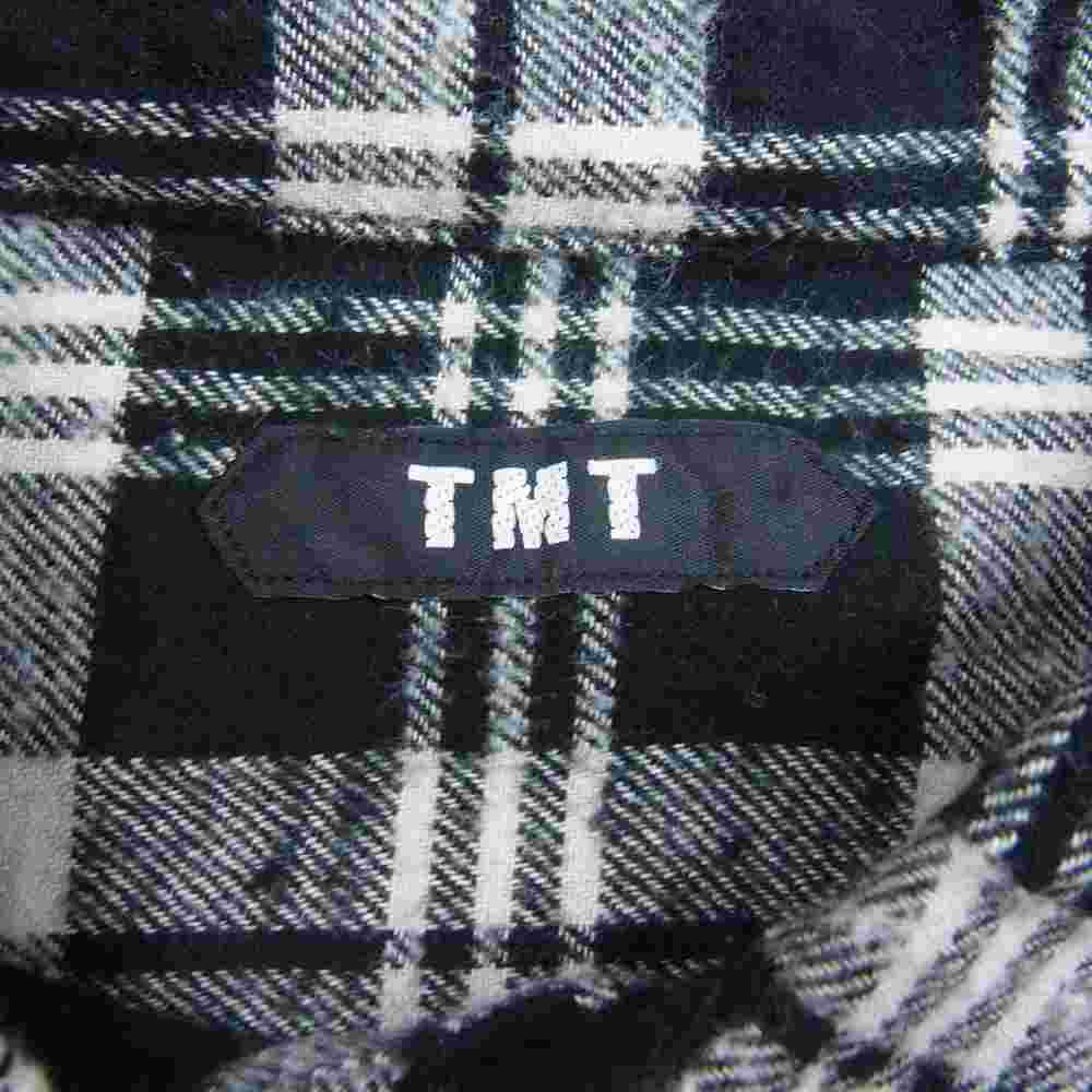 TMT ティーエムティー TSH-S1620 FLANNEL CHECK SHIRT フランネル チェック ダブルポケット 長袖 シャツ ブラック ホワイト ブラック系 L【中古】