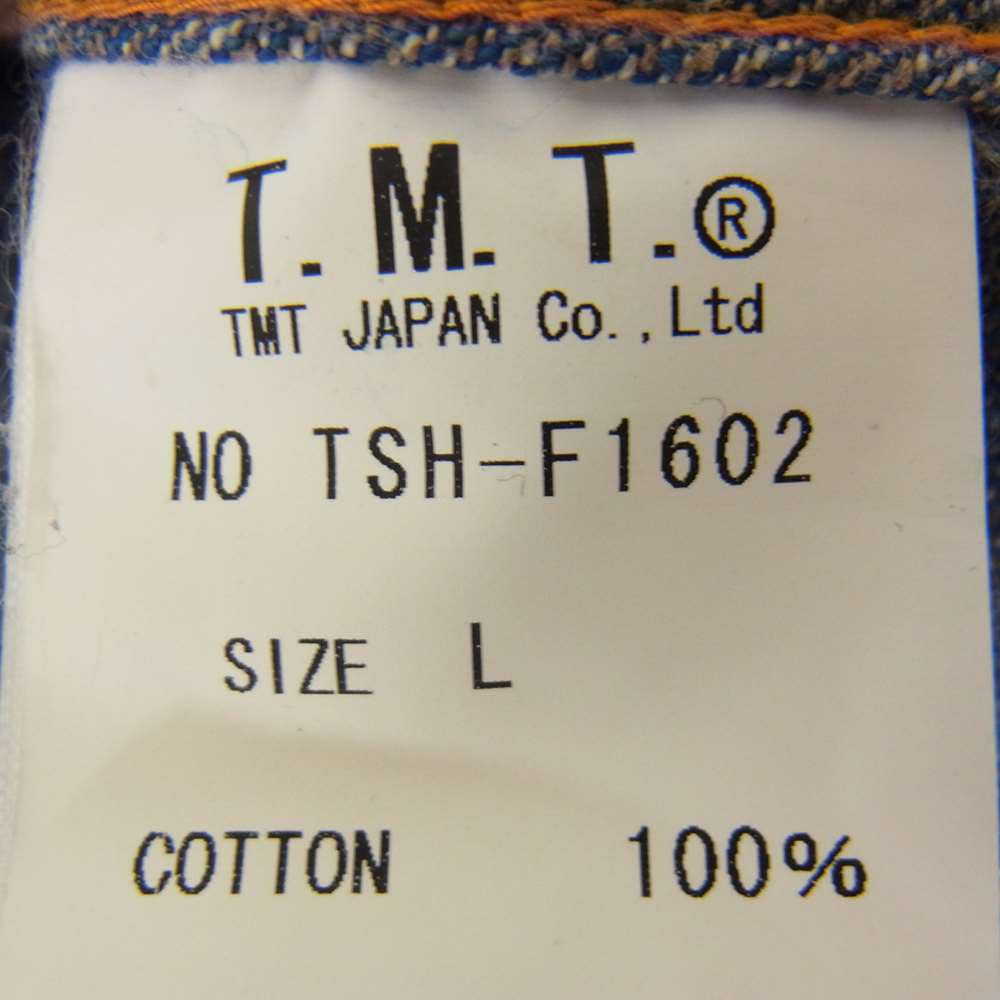 TMT ティーエムティー TSH-F1602 DAMAGE DENIM SHIRTS ダメージ 長袖 デニム シャツ インディゴブルー系 L【中古】