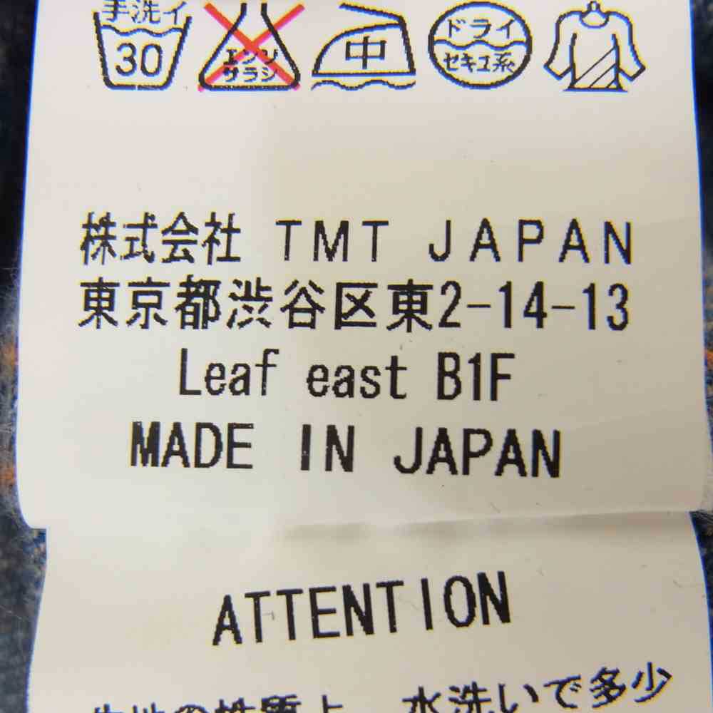 TMT ティーエムティー TSH-F1602 DAMAGE DENIM SHIRTS ダメージ 長袖 デニム シャツ インディゴブルー系 L【中古】